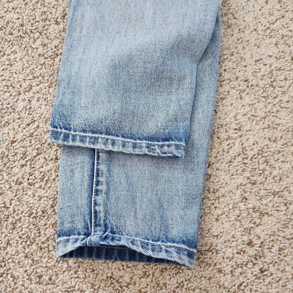 Kancan Elastic Waist Light Wash Distressed Jeans - Picture 6 of 8